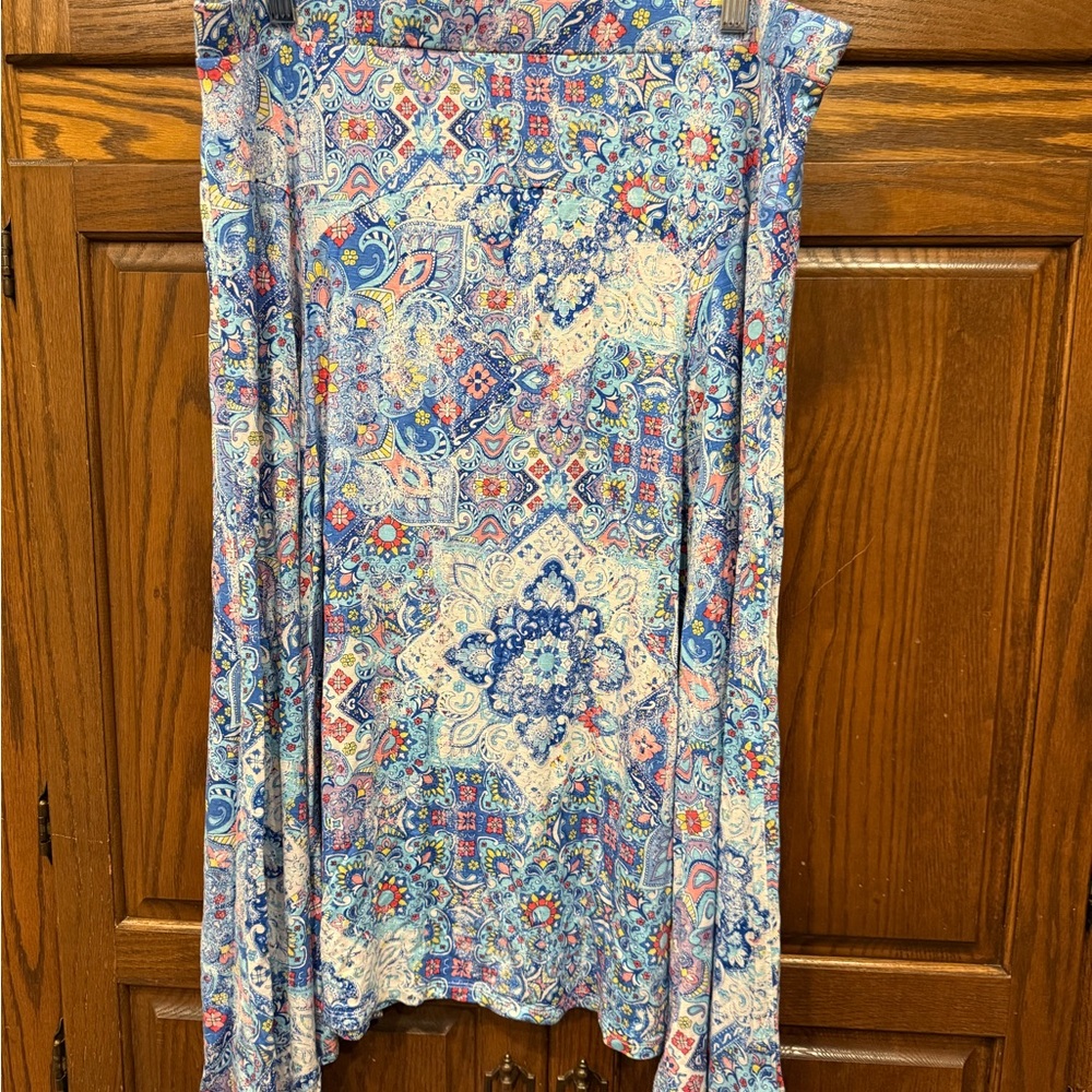Ruby Rd Skirt Asymmetrical Hem XL Boho Cottage Core